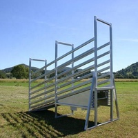 Rampe de chargement de bétail mobile réglable à prix d'usine