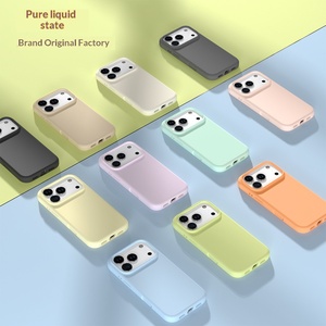 Funda Protectora de Silicona Líquida Compatible con 17 Pro/17 Air/16 PM, Antigolpes, Color Puro, Mate - Product Image 3