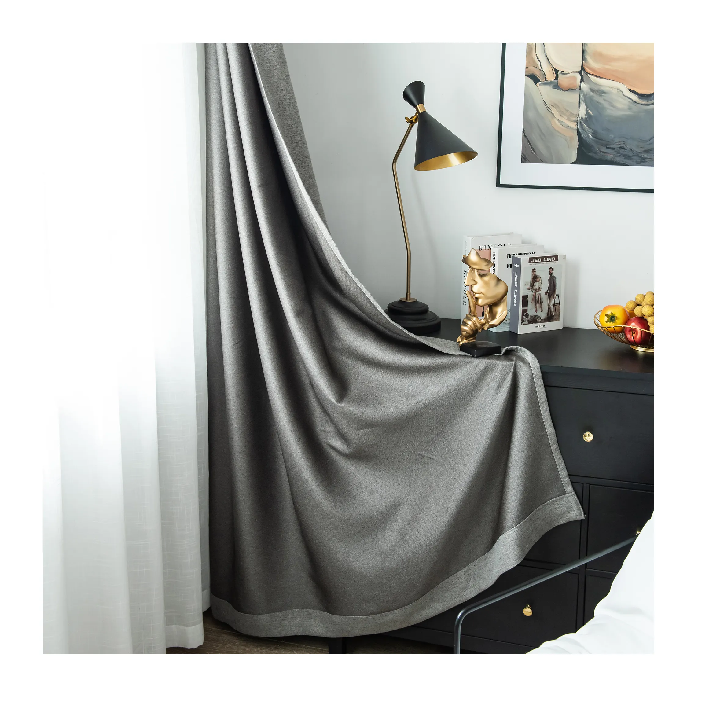 Factory Supply High Quality Blackout Thermal Home Curtains Sound Proof Curtains for Bedroom