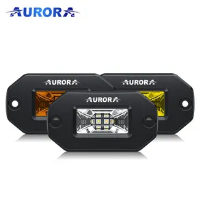 Aurora Patent LED Driving Ultra Flood Single Row Light 20W Waterproof Offroad Truck Work Light Bar
