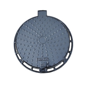 Nhiệm vụ nặng nề sắt dễ uốn manhole bìa đen sơn đúc chính xác - Product Image 1