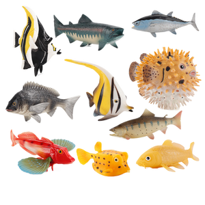 Lelewu simulación sólido modelo de agua dulce atún, salmón, pez Espinado, carpa cruciana acuario estatuilla juguete - Product Image 1