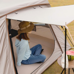 Gran oferta, tienda de campaña de apertura rápida de lujo con un dormitorio y 1 sala de estar, tienda de campaña de lujo, tiendas cortavientos para exteriores para acampar en familia - Product Image 5