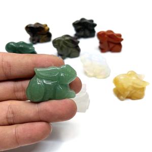 Lapin en cristal, pierre naturelle, Agate Opalite verte, Aventurine lapin, Animal, sculpture, cristal lapin - Product Image 2