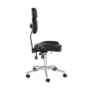 Chaise de tatouage ergonomique avec hauteur et accoudoirs réglables pour usage en studio, modèle 9977 en cuir noir - Product Image 3