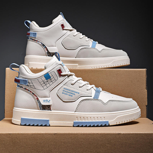 รองเท้าวิ่งผู้ชายคุณภาพสูงสำหรับทุกฤดูกาล ปี 2026 น้ำหนักเบา หน้าผ้าตาข่าย ซับในหนังแท้ สีขาว สไตล์รองเท้าเดิน - Product Image 1