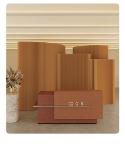 ฉากกั้นห้องพับได้ <span class=keywords><strong>M988</strong></span> สีน้ำตาลเข้ม ทำจากกระดาษคราฟท์ ยาว 5 เมตร แบบโค้ง หลายสี เหมาะสำหรับตกแต่งโรงแรม งานอีเว้นท์ และล็อบบี้ - Product Image 4