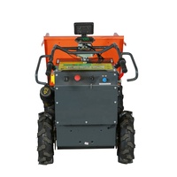 KONSTANT Mini Dumper Elettrico a 4 Ruote Motrici, Caricatore a Ruote Facile da Manovrare per Lavori Edili e Agricoli