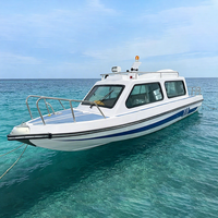 Cool Design 19.6ft/6M bateau de loisirs en fibre de verre eau drôle pêche bateau de luxe avec Console centrale pour 8 personnes