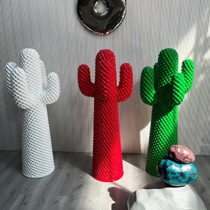 Hecho a medida al aire libre diseño moderno Italia moda centro comercial decoración fibra de vidrio <span class=keywords><strong>Cactus</strong></span> escultura <span class=keywords><strong>candelabro</strong></span> árbol escultura - Product Image 5