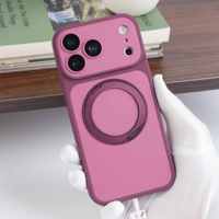 Coque de téléphone avec support magnétique rotatif à 360° pour iPhone 18 17 16 15 Pro Max, en TPU PC, toucher doux, anti-traces de doigts, compatible avec la charge sans fil