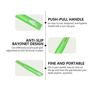 Cepillos interdentales portátiles con diseño Push-Pull para dientes, aparatos ortopédicos y trabajo <span class=keywords><strong>dental</strong></span> Conveniente para uso con una sola mano - Product Image 5
