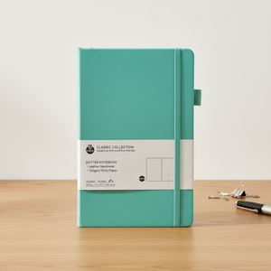 สมุดแพลนเนอร์ปกผ้าลินินแบบจุด ปี 2026 ขนาด A5 ปกแข็ง ปรับแต่งได้ - Product Image 1