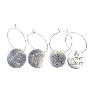 Chen Xusheng Iron Coin Wine Glass Rings Round Valentine'S Day Party Distinguishers Hanging Buckles Bottle Stopper - Product Image 5