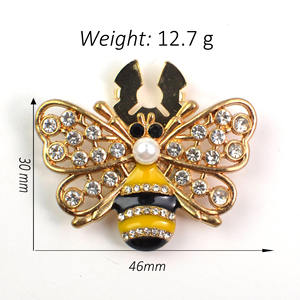 Mancuernillas de Aleación con Forma de Abeja y Diamantes de Imitación para Mujer, para Bodas, Compromisos y Eventos Empresariales - Product Image 2