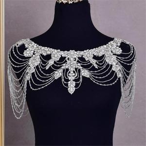 Capa de Novia de Último Diseño, Accesorios de Boda, Velo Largo, <span class=keywords><strong>Bolero</strong></span>, Pedrería, Perlas, Chal de Novia Hecho a Mano - Product Image 5