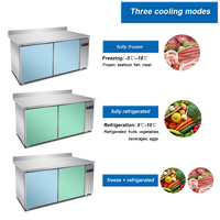 Nouveau Réfrigérateur Vertical Original pour la Conservation de la Viande, Style Comptoir, 2 Portes, Dégivrage Automatique, Type Plan de Travail, Réfrigérateur à Refroidissement par Air
