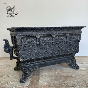 Maceteros Grandes de Jardín para Exterior Urnas de Metal y Hierro Fundido Estilo Romano con Estatua de Ángel para Venta al por Mayor - Product Image 6