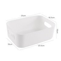 Boîte de rangement de bureau multifonctionnelle en plastique PP écologique avec une capacité de 3 à 6 L pour le rangement des collations et du maquillage, forme rectangulaire