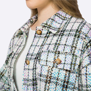 Vendeur de vêtements pour femmes de grande taille Vendeur de vêtements pour femmes <span class=keywords><strong>Surchemise</strong></span> <span class=keywords><strong>à</strong></span> <span class=keywords><strong>carreaux</strong></span> <span class=keywords><strong>à</strong></span> paillettes Chemise <span class=keywords><strong>à</strong></span> <span class=keywords><strong>carreaux</strong></span> Sherpa Chemise <span class=keywords><strong>à</strong></span> <span class=keywords><strong>carreaux</strong></span> <span class=keywords><strong>Veste</strong></span> pour femmes - Product Image 2