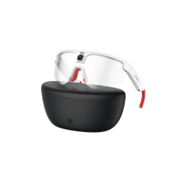 Lunettes de sport intelligentes avec traducteur portable IA, enregistrement vidéo et audio en temps réel avec crochets d'oreille en silicone antidérapants