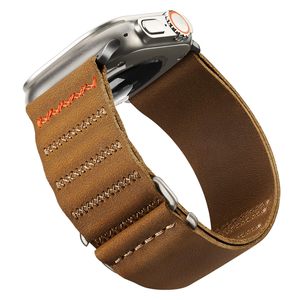 Suitisbest Bandas de cuero genuino de grano superior para <span class=keywords><strong>Apple</strong></span> <span class=keywords><strong>Watch</strong></span> S-Hook Correa Compatible Series 10 <span class=keywords><strong>Ultra</strong></span> SE 9 8 7 6 5 4 3; Transpirable - Product Image 1