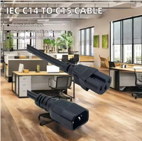 Câble d'alimentation IEC 320 C14 vers C15 14AWG 250V / Câble de raccordement haute température, Cordon d'alimentation pour serveur / PDU UPS pour centre de données et rack réseau