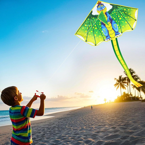 Grandes cerfs-volants dinosaures pour garçons et adultes, faciles à faire voler et à assembler, parfaits pour les sorties à la plage, les activités familiales au parc et les jeux en plein air. - Product Image 4