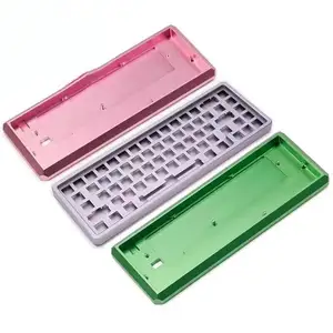 Teclado de alumínio de cnc, teclado de alumínio fosco para pc, personalizado, 75% 65%