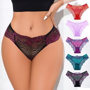 Venta al por mayor de bragas de color degradado, ropa interior diaria de alta elasticidad, bragas de <span class=keywords><strong>mujer</strong></span> con perspectiva hueca - Product Image 1