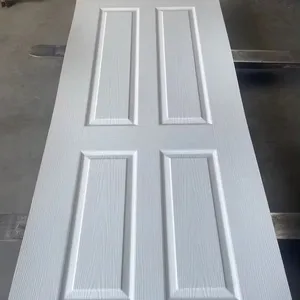 白色油漆/白色优质中密度纤维板胶合板门皮