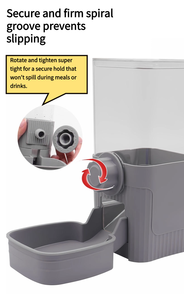 <span class=keywords><strong>Station</strong></span> d'alimentation pour chien en PP durable et amovible, distributeur automatique suspendu, grande capacité, étanche, anti-chute, eau et nourriture - Product Image 5