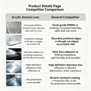 Autocollants miroir en acrylique autocollants incassables en forme d'animaux pour chambre d'enfant, vente en gros OEM - Product Image 3
