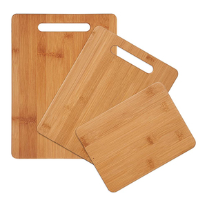 Planches à découper en bois, planche à découper en bambou, planche de préparation alimentaire pour la cuisine avec poignée, surface lisse, durable, réutilisable, pour servir - Product Image 1