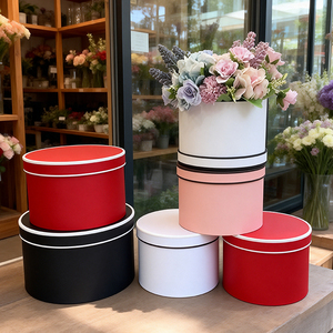 Boîtes cadeaux rigides en carton avec couvercle et base en forme de fleur, revêtement UV de luxe, logo personnalisé - Product Image 3