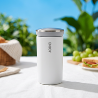 Mug isotherme classique de bureau 350 ml (12 oz) en acier inoxydable à double paroi, isolé sous vide, portable avec couvercle, personnalisable avec logo