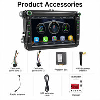 Lecteur multimédia MP5 pour voiture 8 pouces 2DIN F133 avec système d'exploitation Linux à démarrage rapide pour VW Golf Passat CC Jetta B6 B7, CarPlay sans fil, autoradio