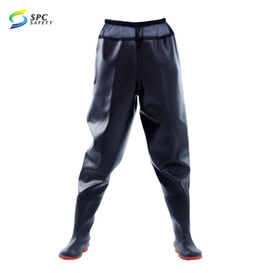 Flexible Confort Gris Léger Nylon Imperméable Camping En Plein Air Agriculture Nettoyage Travail Taille Wader Pantalon avec <span class=keywords><strong>Bottes</strong></span> en PVC - Product Image 5