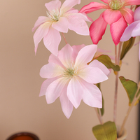 Fleurs artificielles en soie, lotus diamant à 3 têtes, arrangement pour allée de mariage, décoration de lieu, Saint-Valentin, fait main