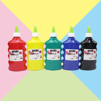 KAMEI Ensemble de peinture acrylique de couleur assortie 190ml Ensemble de pigments de dessin de grande bouteille pour le bricolage, peinture peinte à la main, vente en gros