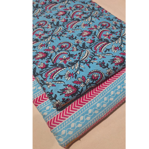 Nueva Tela Orgánica Multicolor 2024 al por Mayor, 100% Algodón, Estampado Floral Indio Hecho a Mano y con Serigrafía, para Bolsas - Product Image 3