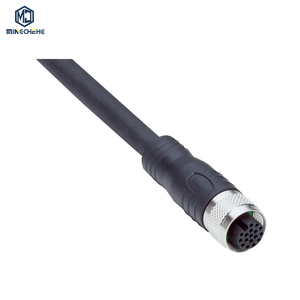 Câble de connexion industriel YF2A2D-100UV2XLEAX avec connecteur mâle M12 à 17 broches pour application de capteur - Product Image 1