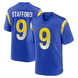 Camiseta de Fútbol Americano Cosida de Los Ángeles en Oferta, <span class=keywords><strong>Donald</strong></span> # 99 Kupp # 10 Nacua # 17 Uniformes Deportivos Personalizados, Jersey Azul y Blanco - Product Image 5