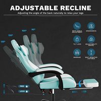 Ensemble d'accessoires pour chaise de bureau ergonomique et de gaming double siège, confort toute la journée, avec repose-pieds rétractable et coussins