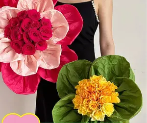 56*56cm Fluffy three-dimensional Shaggy Chennai paper Flower Material bouquet Wrapping paper original hand creased paper