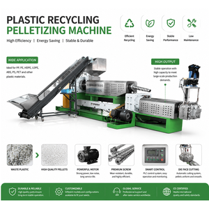 Machine de granulation de plastique haute efficacité pour déchets rigides PP PE, granulateur de plastique, pelletiseur de plastique - Product Image 3