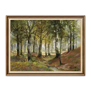 Dafen China Factory's Custom Size Forest Landscape Oil Painting on Canvas Impressionist Style Scenery Print Wall Decoration