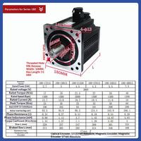 130/150/180mm框架3.8/4.5/5.5/7.5KW高扭矩交流伺服电机套件，带50A驱动器制动器，220V 380V，适用于数控铣床机器人手臂