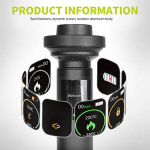 Esclusivo narghilè brevettato per il corpo in alluminio per l'aviazione con tecnologia di controllo intelligente Kit <span class=keywords><strong>Shisha</strong></span> Hookah - Product Image 5