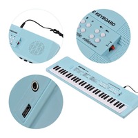 61 Key Electronic Keyboard Piano Musical Instrument with Microphone Dual Power Mode Portable Music Piano Keyboard
